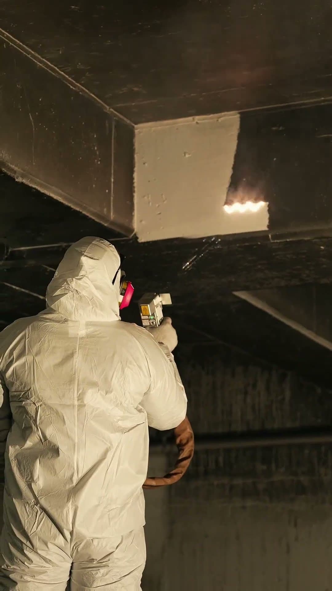 Smoke Damage Removal with Laser Cleaning